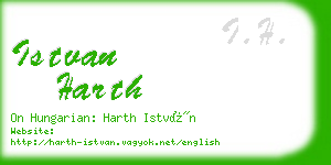 istvan harth business card